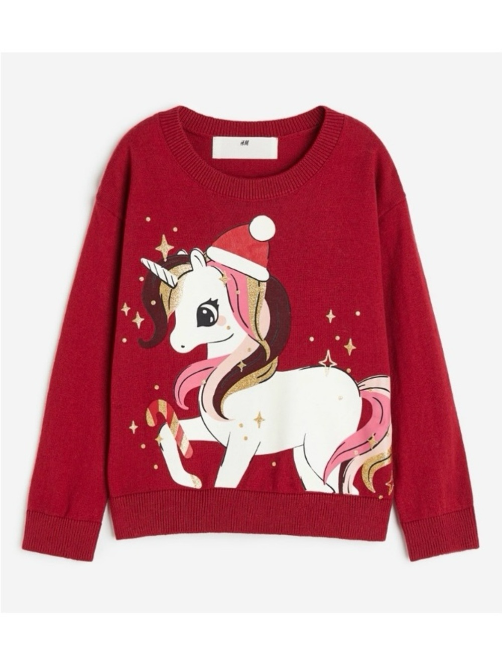 H&M Kids Cotton Sweater with Unicorn Design | 8-10Y